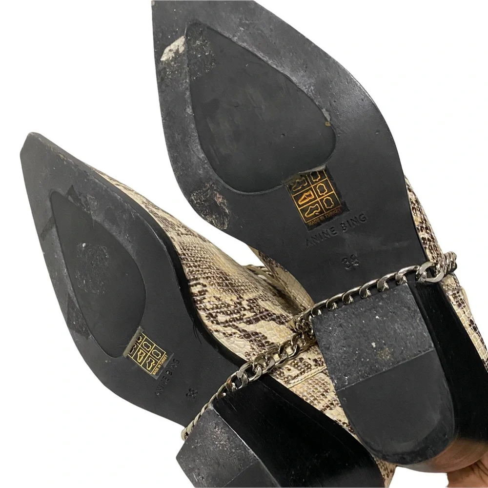 Anine Bing Harris Python Booties Size 38 - Picture 7 of 10